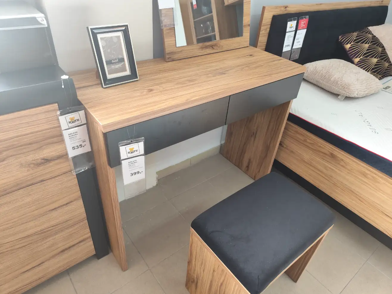 Forte Toaletka DALATE loft 100 cm z szufladami  Forte Toaletka DALATE loft 100 cm z szufladami