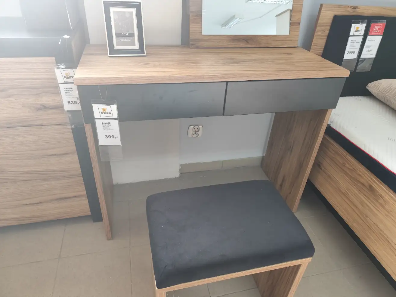 Forte Toaletka DALATE loft 100 cm z szufladami  Forte Toaletka DALATE loft 100 cm z szufladami