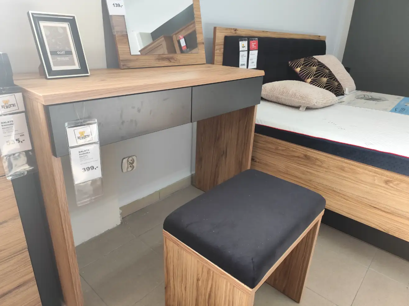 Forte Toaletka DALATE loft 100 cm z szufladami  Forte Toaletka DALATE loft 100 cm z szufladami