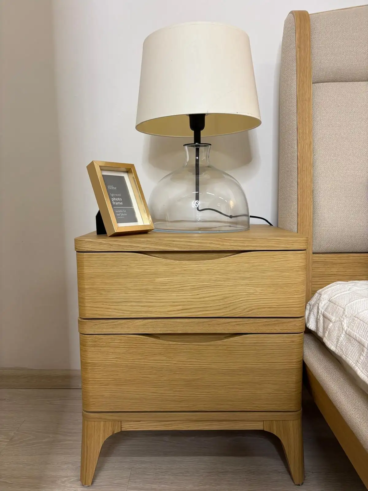 Fabbi Mobili Zestaw Mebli JAZZ Łóżko + Stolik nocny dąb jasny meble premium