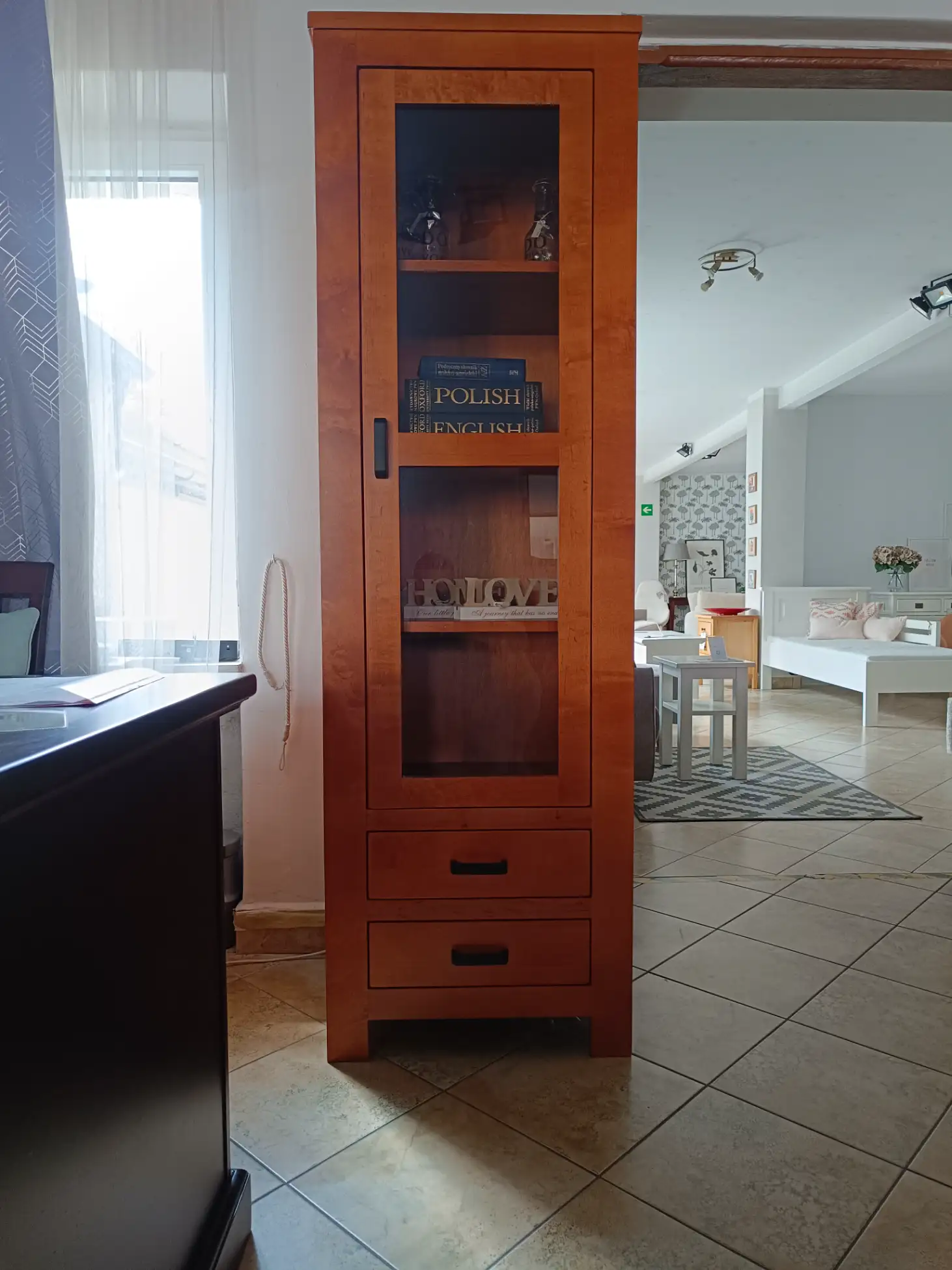 Witryna pojedyncza prawa Lite Drewno Brzoza