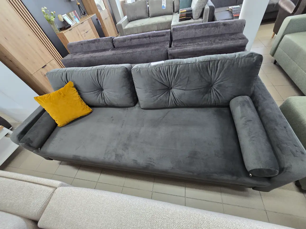 Sofa IMERO NEW kanapa z funkcją spania i pojemnikiem na pościel