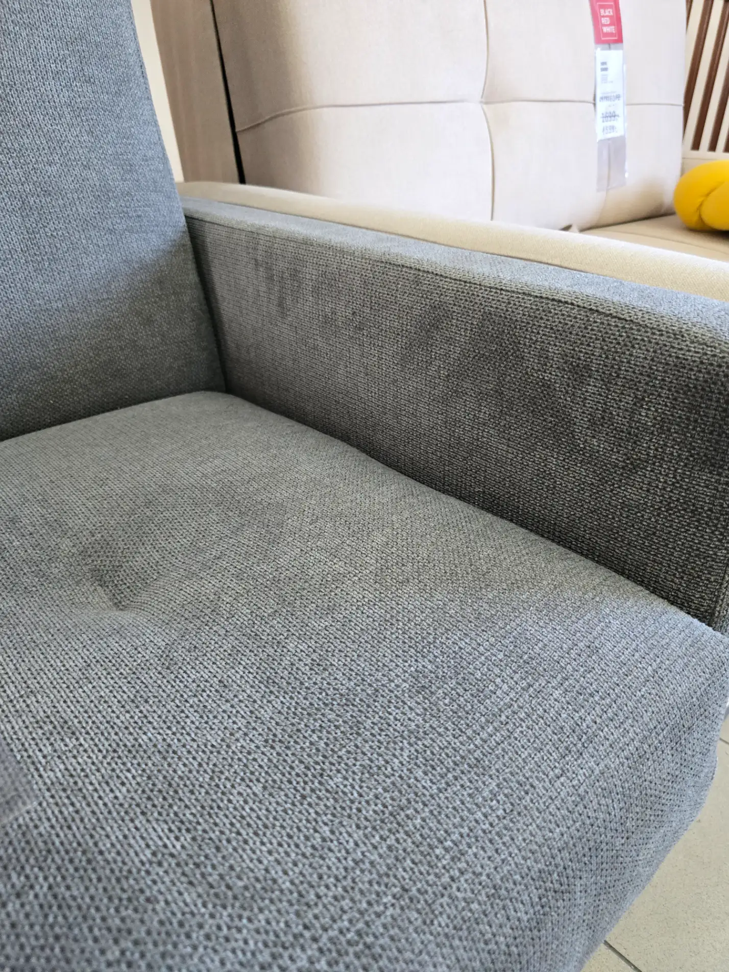 Sofa 1 - osobowa DARIA I rozkładana tapczan szara