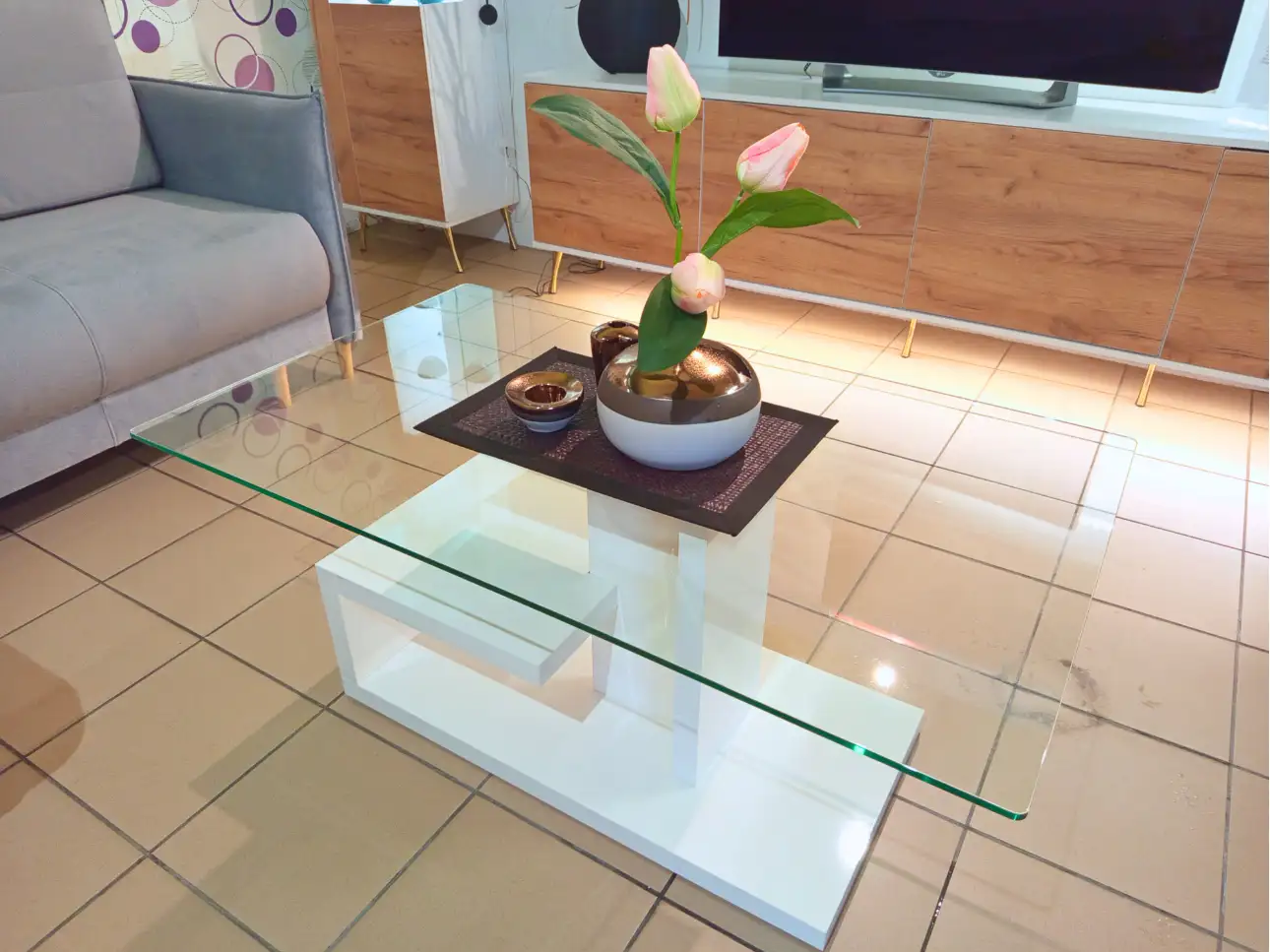 Stolik kawowy szklany "CVS3" 