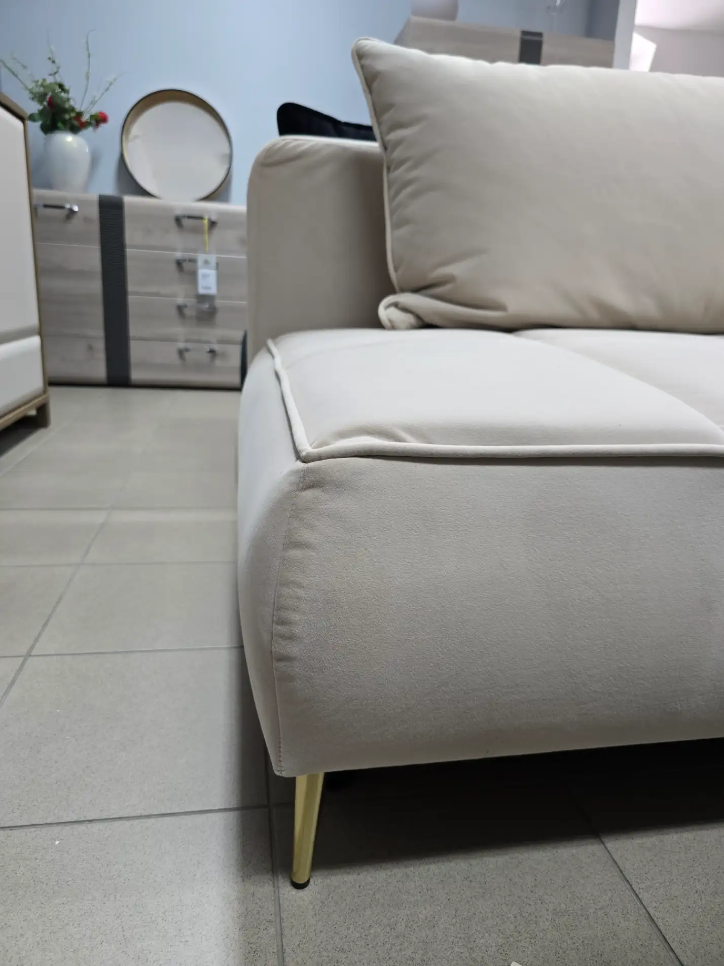 Kanapa ZOOM LUX sofa z funkcją spania DL beżowa