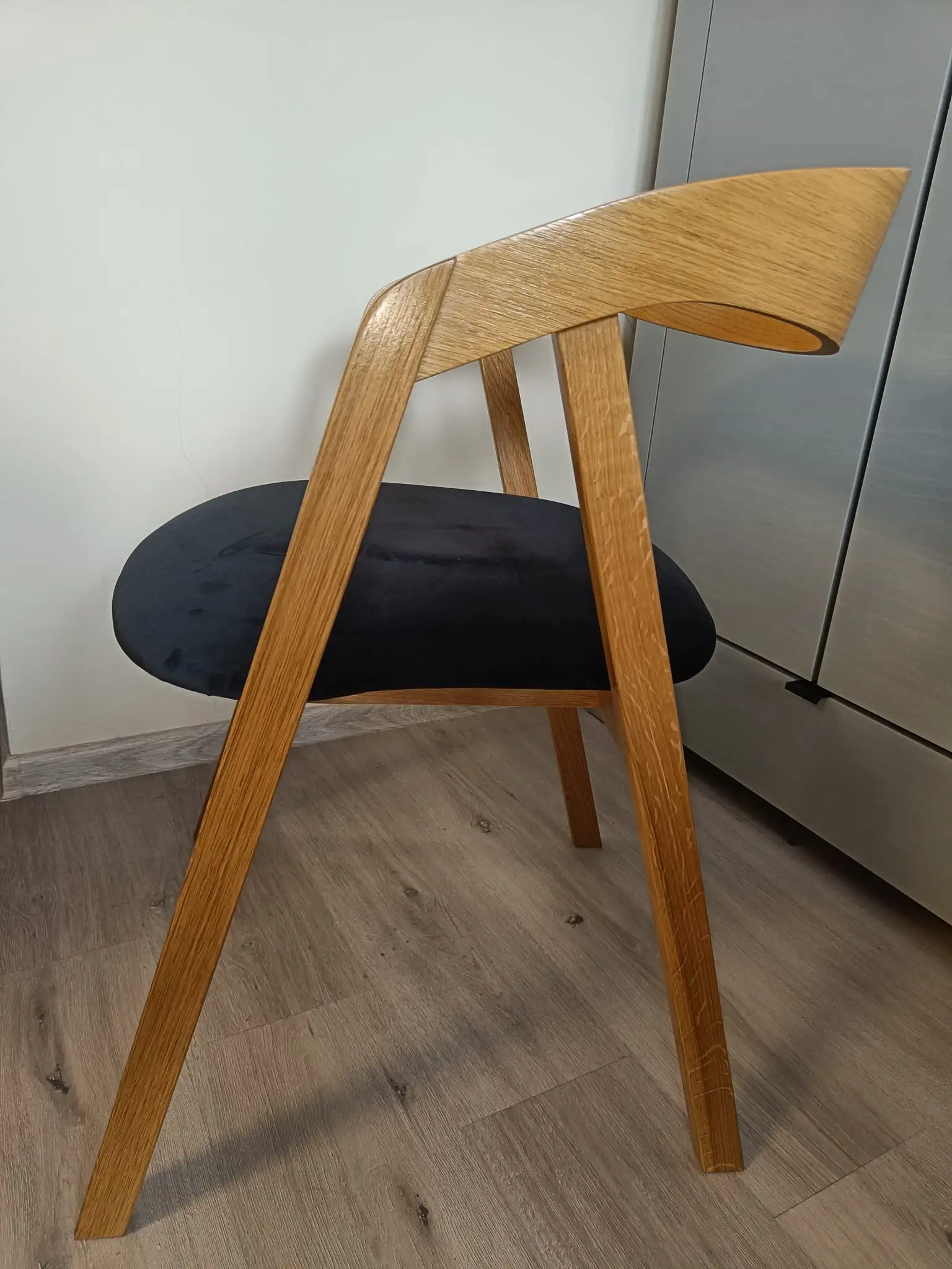 Krzesło tapicerowane K-56 krzesła zestaw drewniane dąb 4 szt.