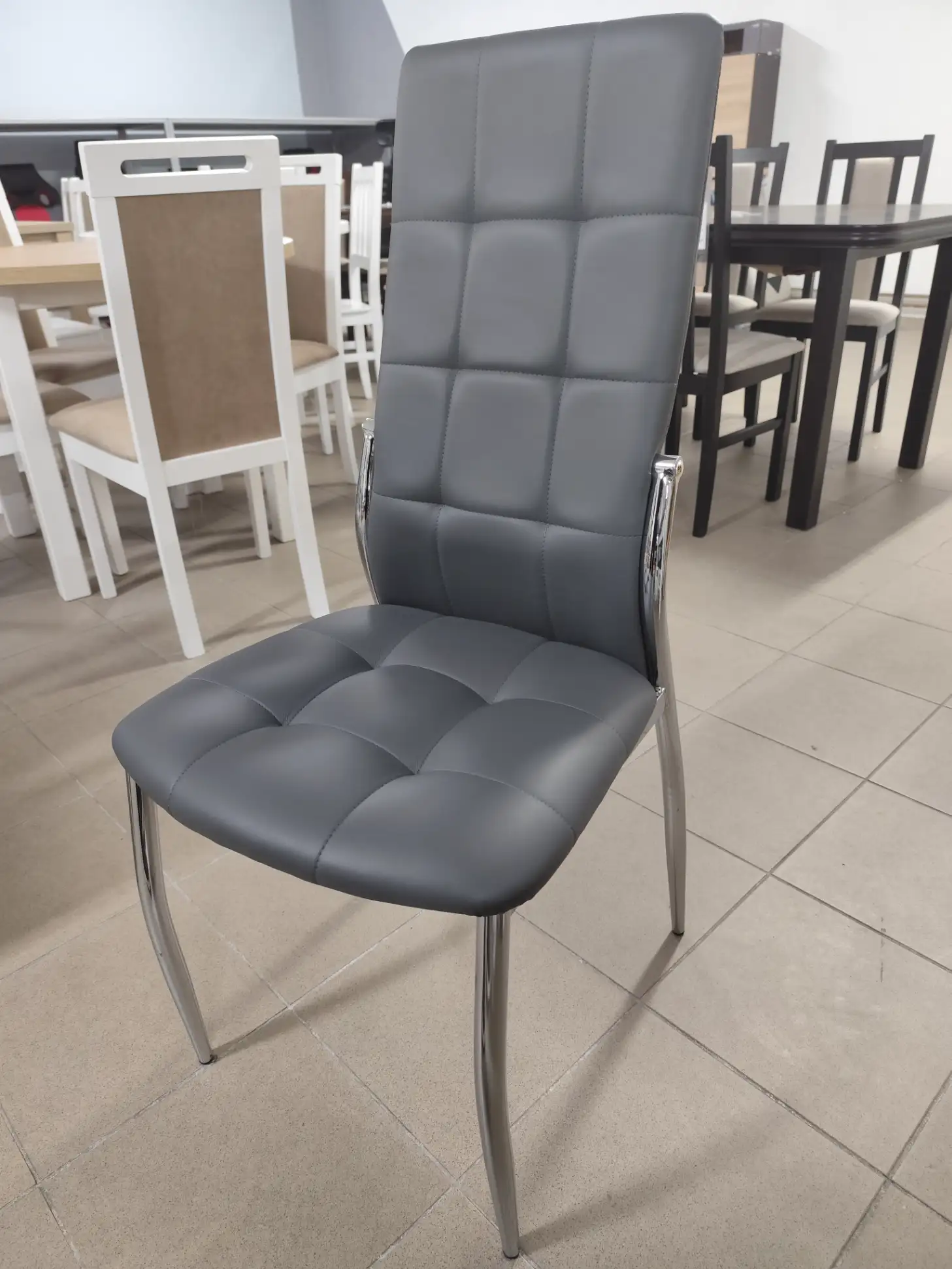 Halmar Krzesło K-209 tapicerowane popiel szary metalowe nogi Halmar Krzesło K-209 tapicerowane popiel szary metalowe nogi