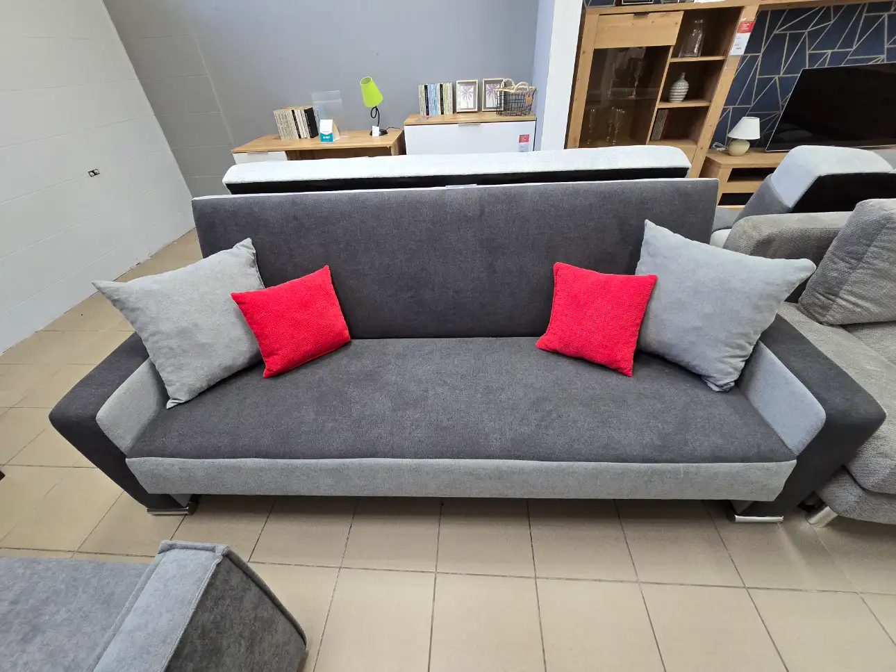 Wersalka KAROL sofa kanapa z funkcją spania i pojemnikiem + poduszki GRATIS