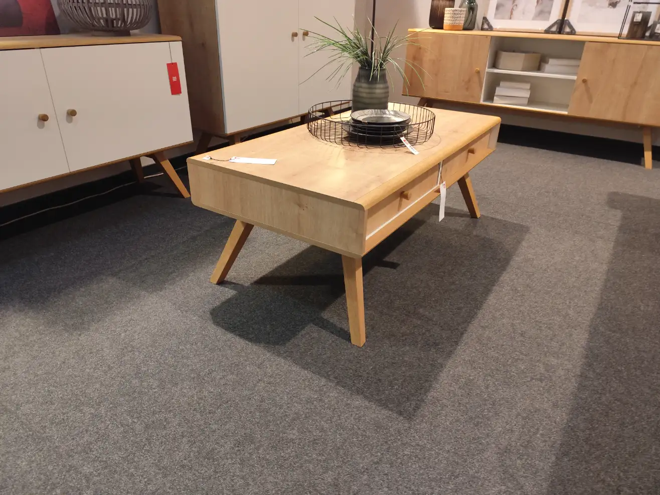 VOX Stolik kawowy NATURE + 2x szuflada ława front dębowy VOX Stolik kawowy NATURE + 2x szuflada ława front dębowy