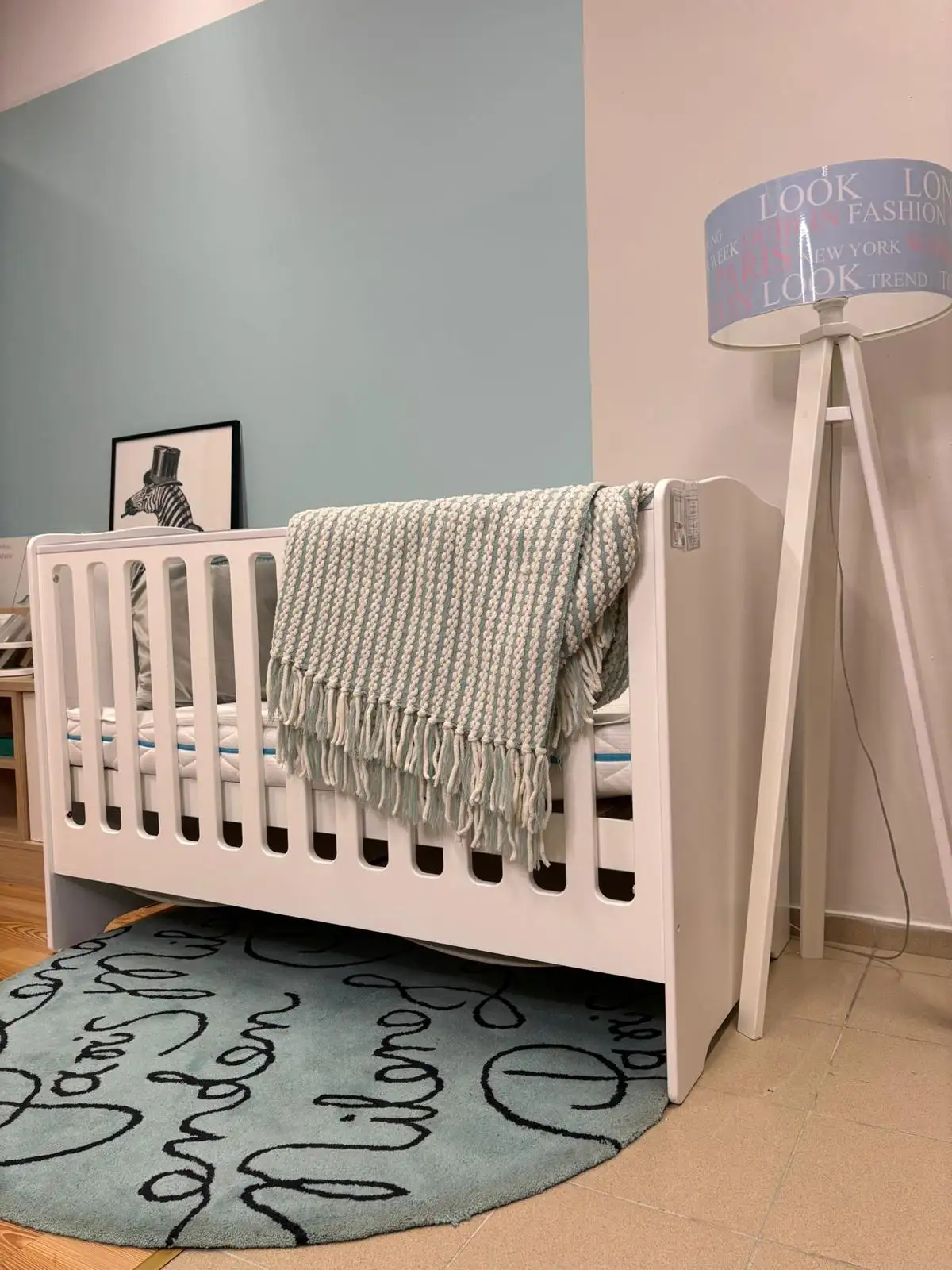 Łóżeczko BABY BASIC niemowlęce + materac + ochraniacz + szuflada - MEGA OKAZJA!